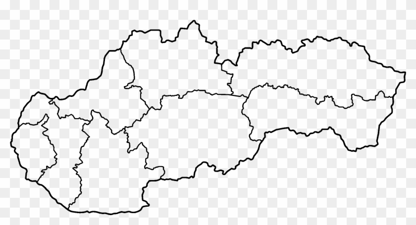 Slovakia Regions Blank - Slovensko Png Clipart #540630