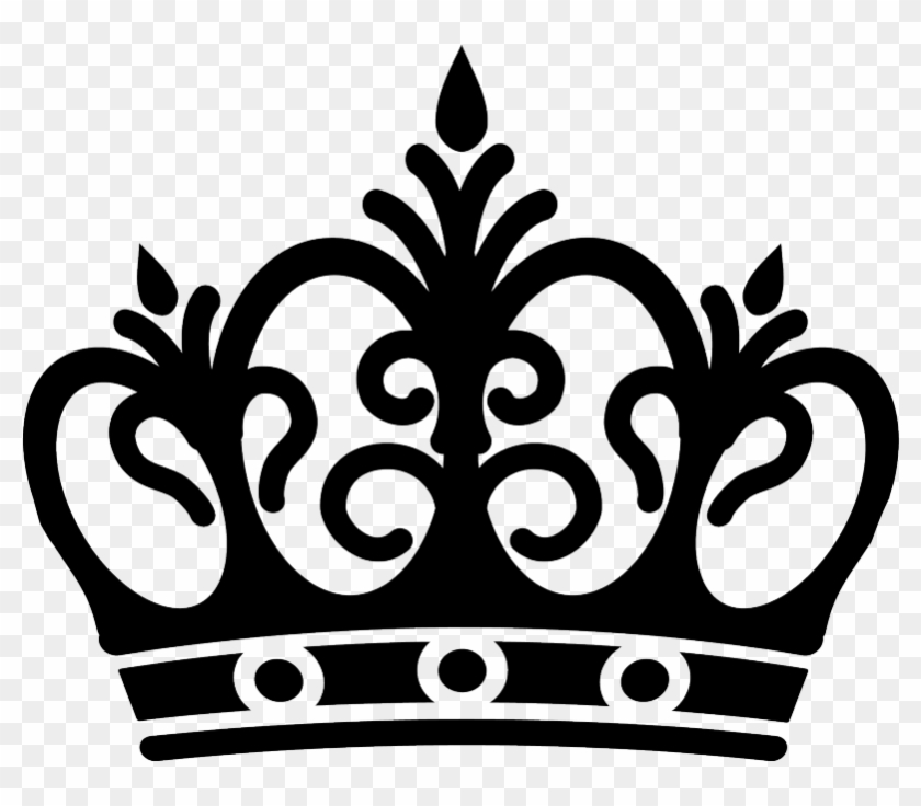 A Corona Reina Colouring Page - Crown Black And White Clipart