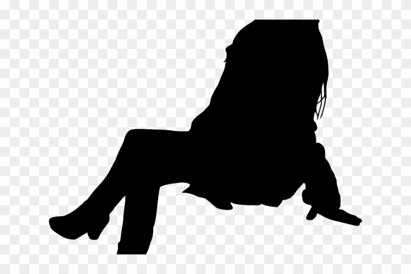 Person Sitting Silhouette - People Sitting Silhouette Clipart #541008