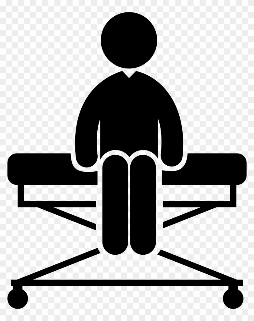 Person Sitting On A Medical Stretcher Comments - Sitting On Bed Cartoon Clipart