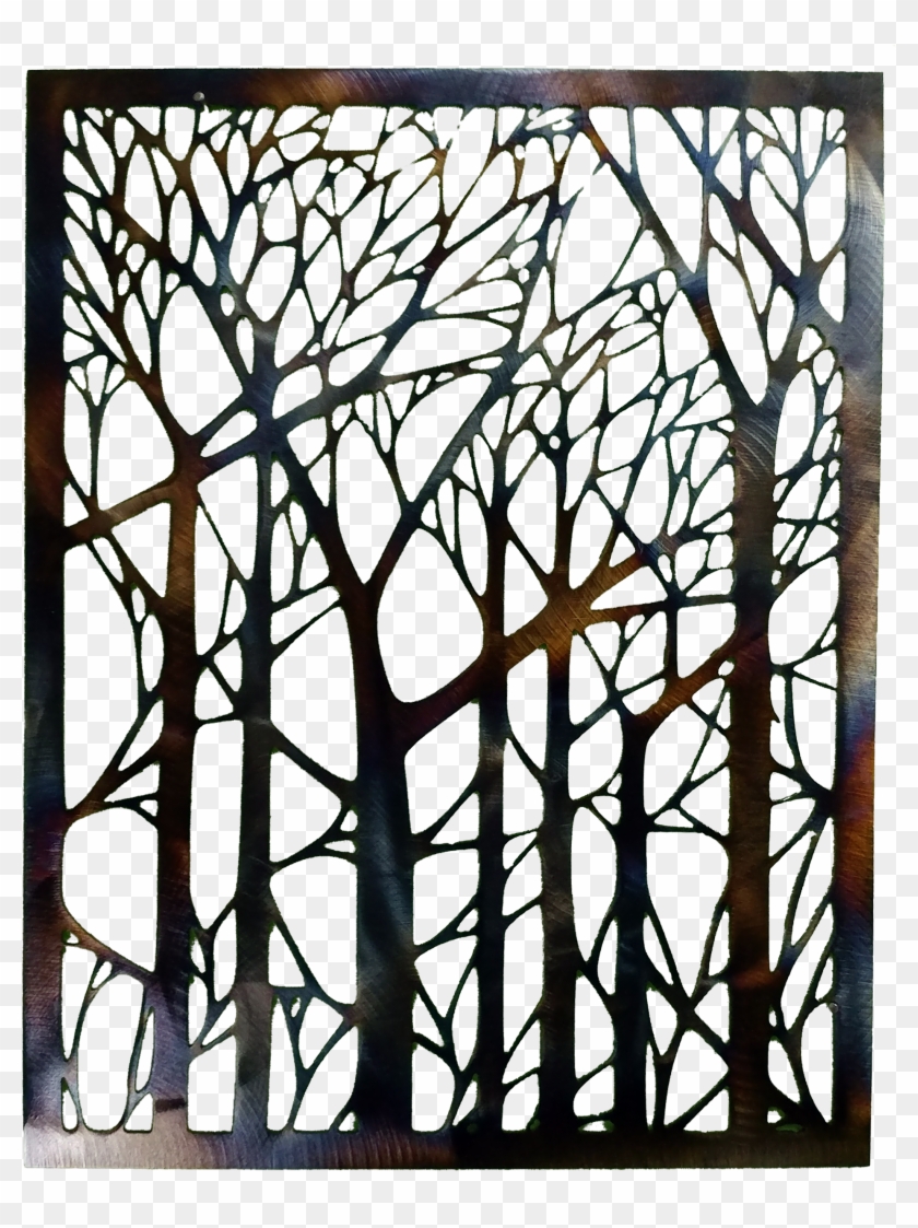 Abstract Tree - Painted Metal Tree Wall Art Clipart #541708
