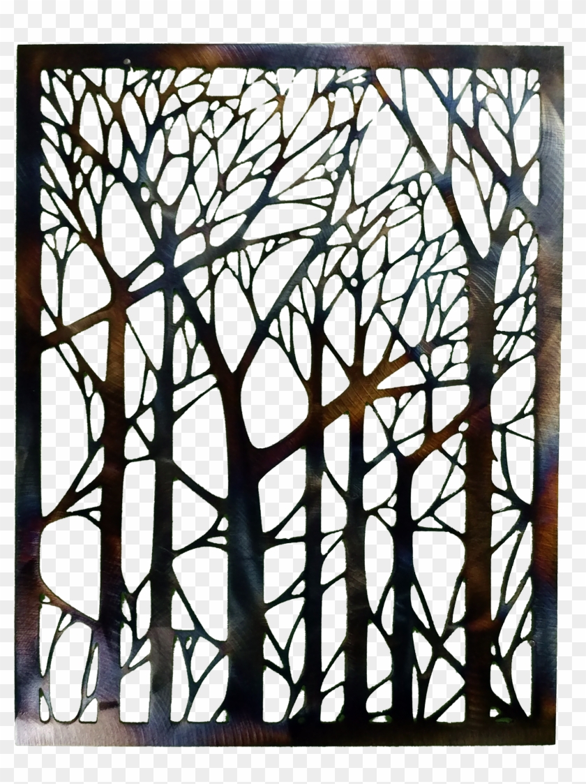 Abstract Tree - Painted Metal Tree Wall Art Clipart