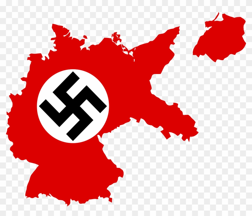 Germany Flag Map 1935 Clipart