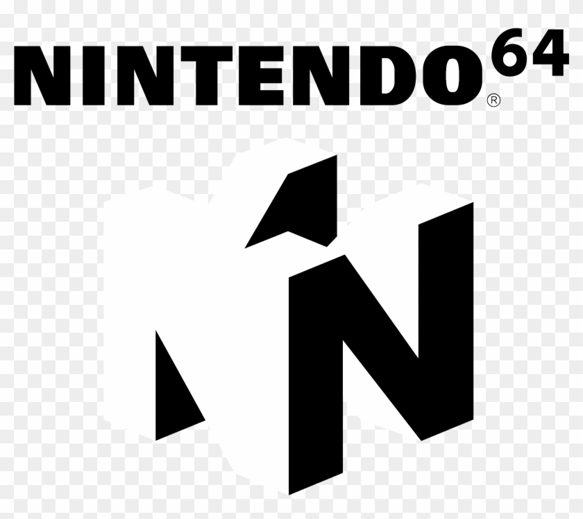 Nintendo 64 Logo Black And White - Nintendo 64 Logo Png Clipart #542119