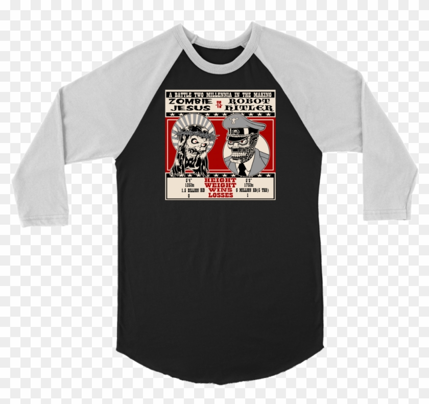 Zombie Jesus Vs Robot Hitler • Original Design By Tank - Here Comes Amazon Shirt Clipart