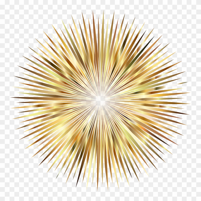 Medium Image - Gold Fireworks Background Png Clipart