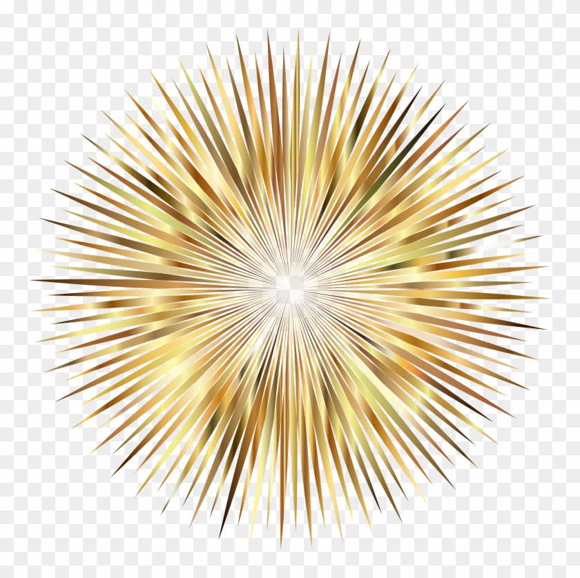 Medium Image - Gold Fireworks Background Png Clipart #542648