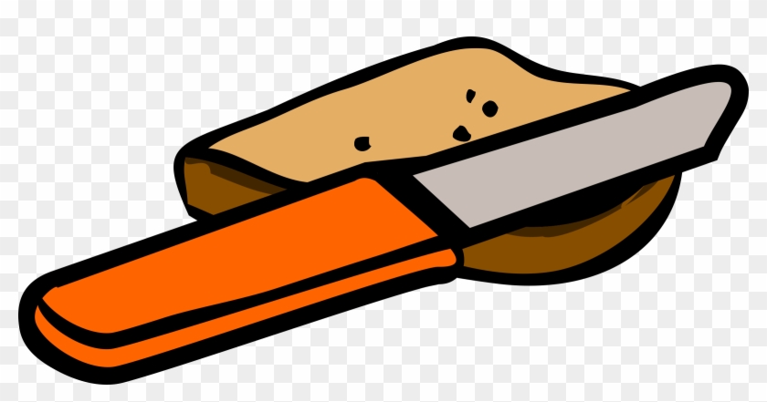 This Free Icons Png Design Of Knife And Piece Of Bread Clipart #542851