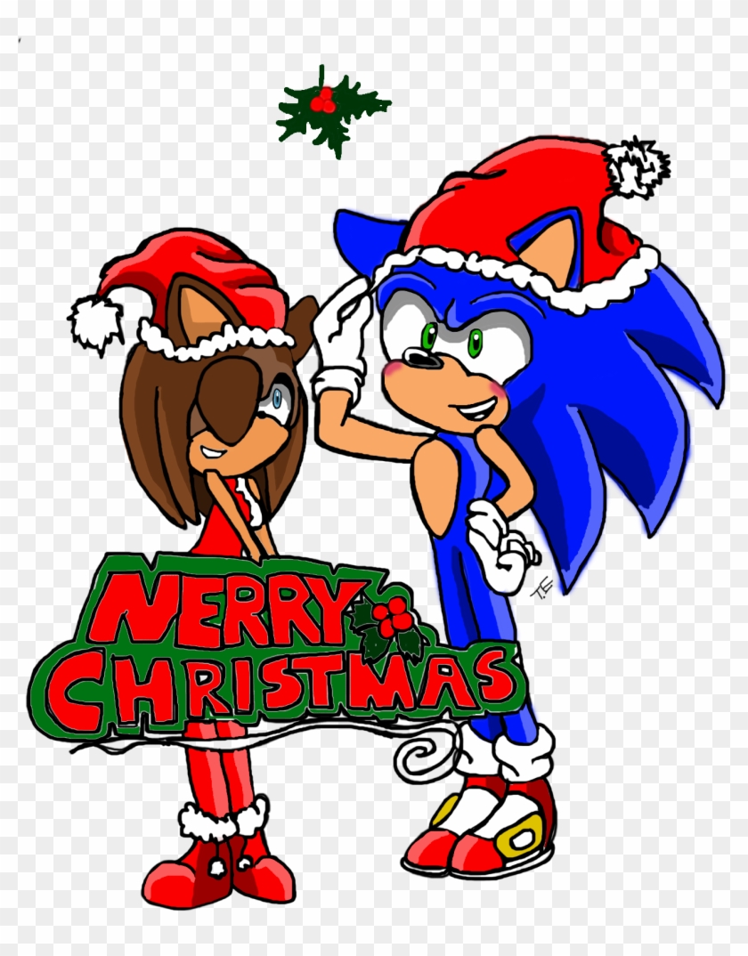 Sonic And Amanda Images Under The Mistletoe Hd Wallpaper - Sonic Under The Mistletoe Clipart