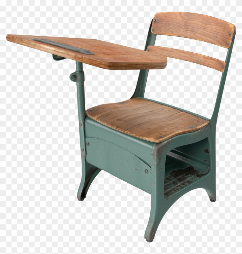 Antique School Desk - Desk Clipart #543984