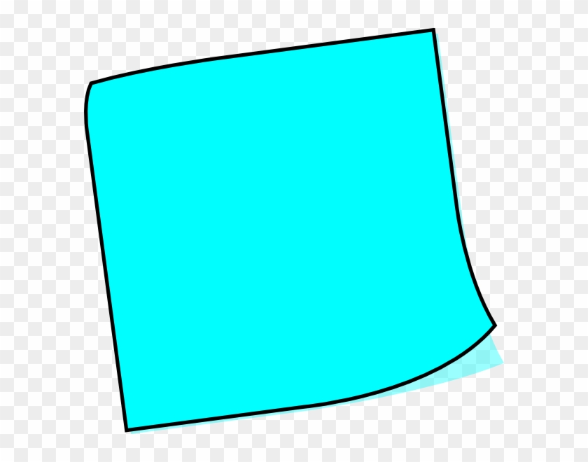 600 X 580 6 0 - Blue Post It Note Clipart #544401