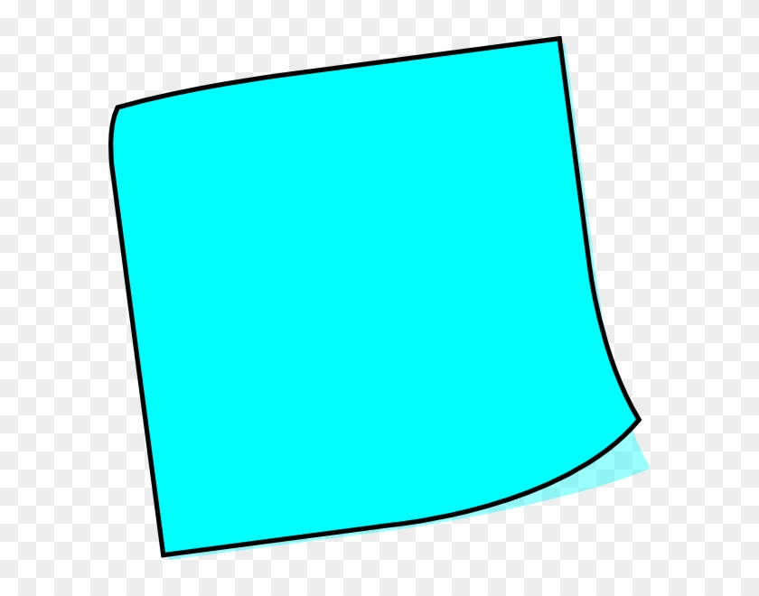 600 X 580 6 0 - Blue Post It Note Clipart