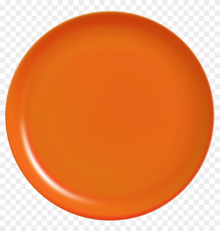 Orange Plate Png Clip Art - Circle Transparent Png