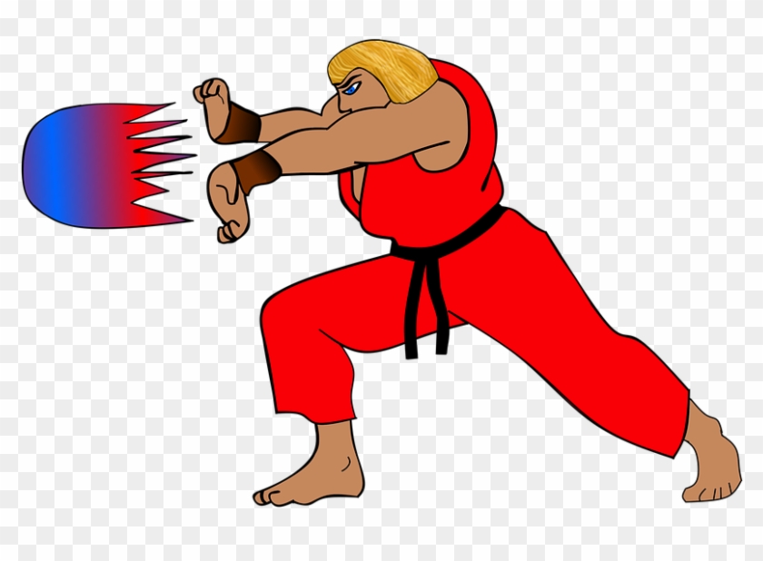 Street Fighter Fight Martial Arts Fireball Magic - Fight Png Clipart #544940