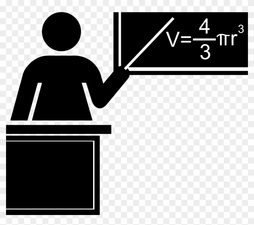 This Free Icons Png Design Of Teacher Silhouette Black Clipart #544942