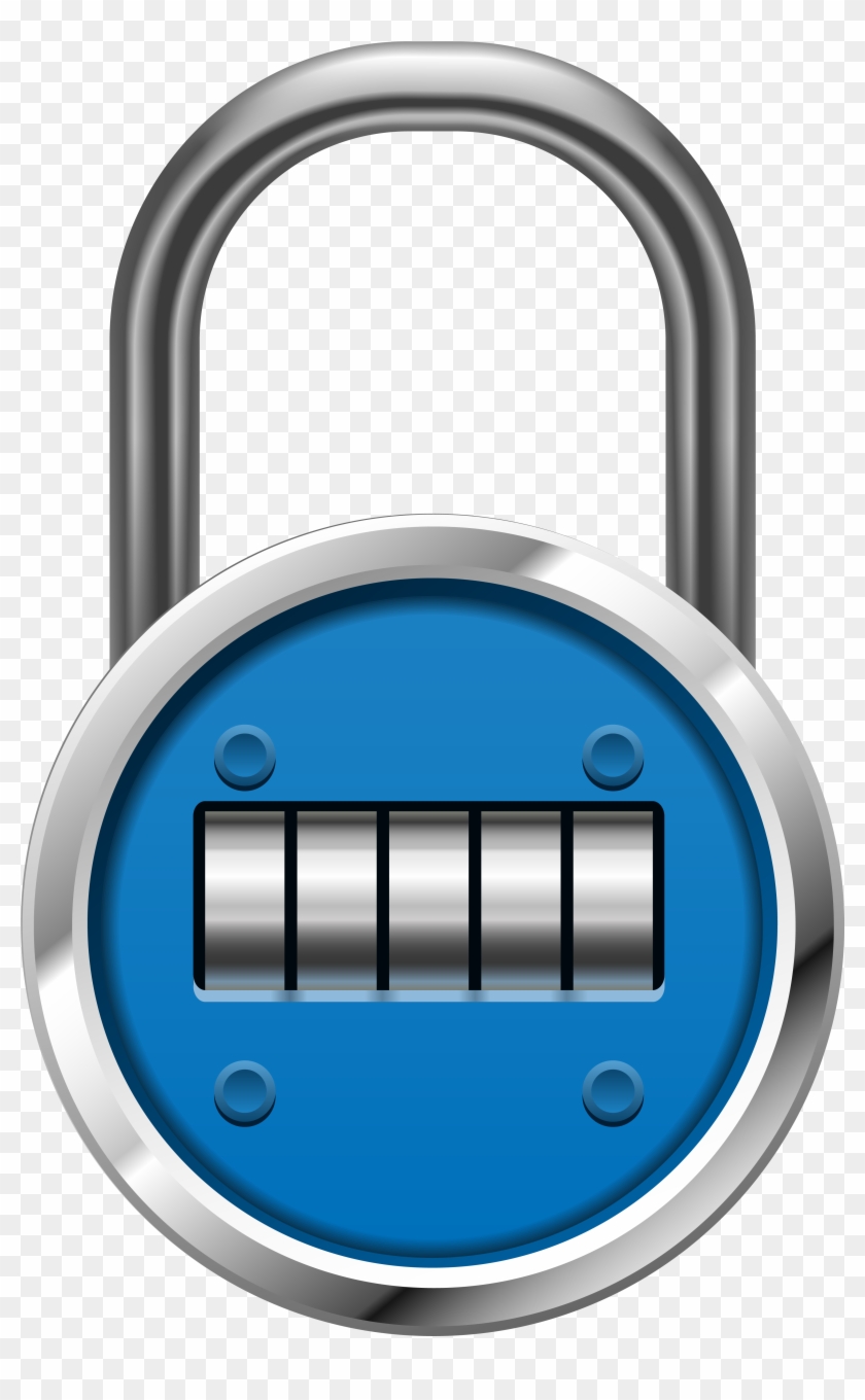 Blue Padlock Png Clip Art - Padlock Png Transparent Png