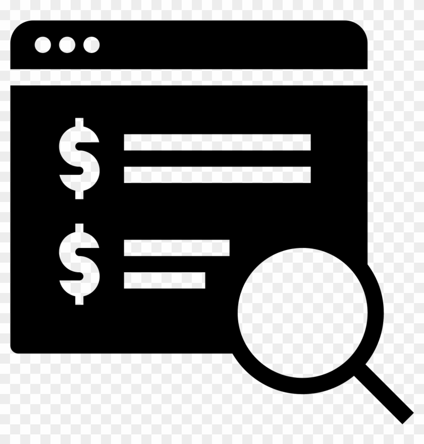 Search Icon Black And White - Paid Search Icon Black Clipart