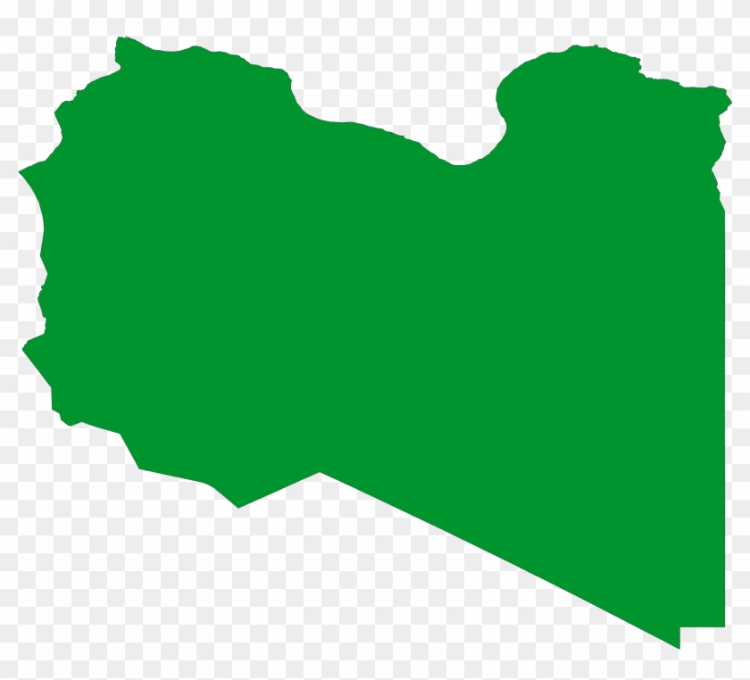 Libya Flag Map - Flag Map Of Libya Clipart #545206