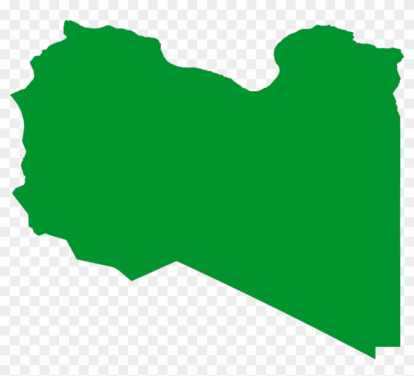 Libya Flag Map - Flag Map Of Libya Clipart