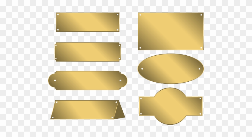 Golden Name Plate Png Photo - Gold Name Plate Vector Clipart #545582