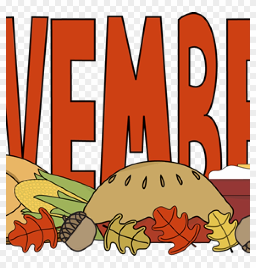 Clipart Library Stock Thanksgiving Food Pineapple Hatenylo - Hello November Transparent - Png Download #545841