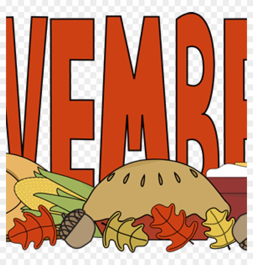 Clipart Library Stock Thanksgiving Food Pineapple Hatenylo - Hello November Transparent - Png Download