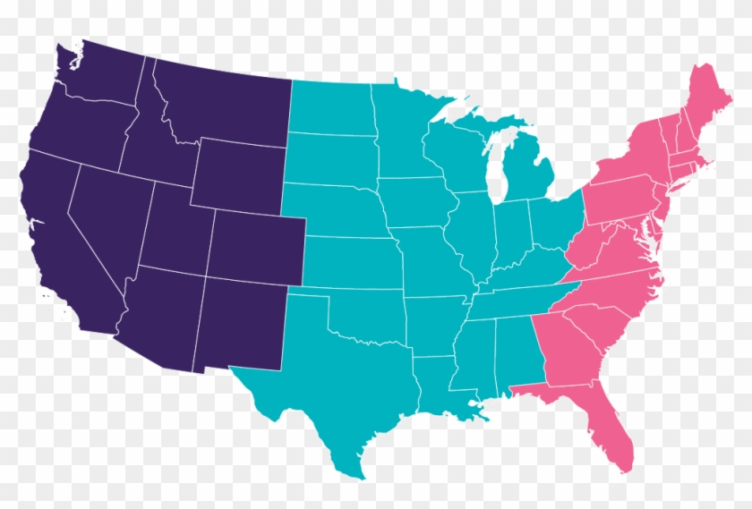 Us Map - United States North And South Map Clipart
