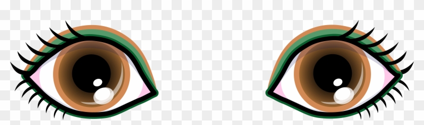 Brown Eyes Clipart - Cartoon Brown Eyes - Png Download
