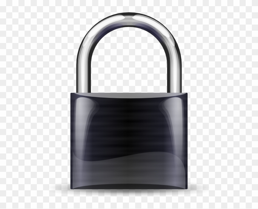 Padlock Black Clip Art At Clker - Black Padlock Clipart - Png Download