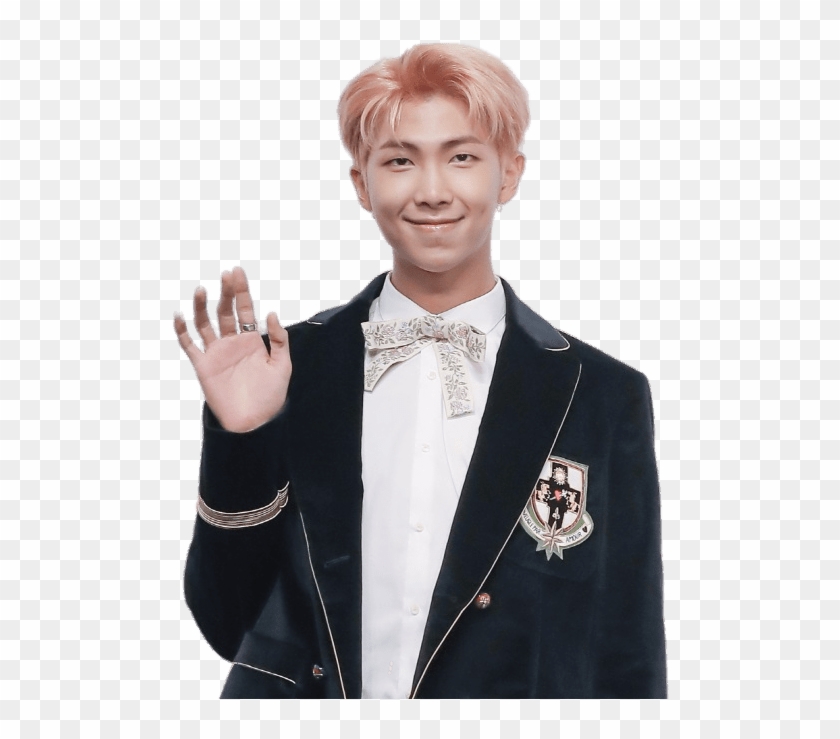 Bts Rap Monster Waving - Bts Rm Clipart #546182