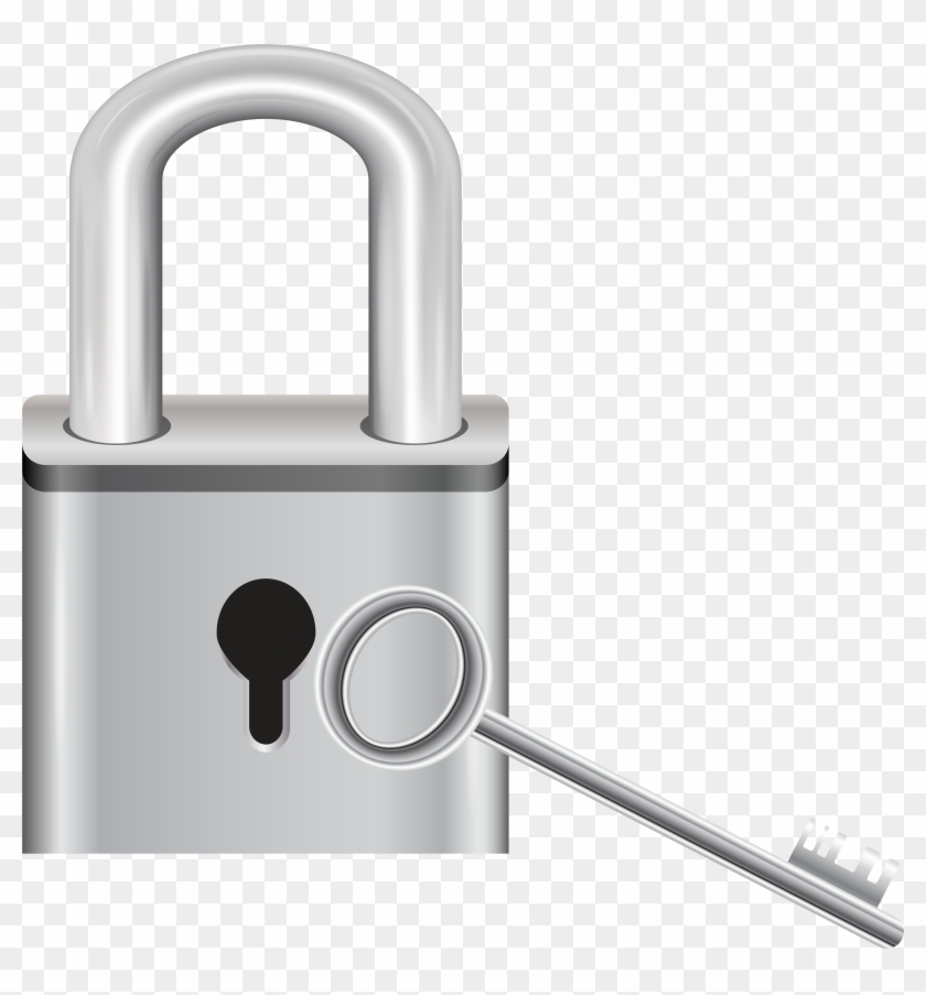 Padlock With Key Clip Art - Gate - Png Download #546305