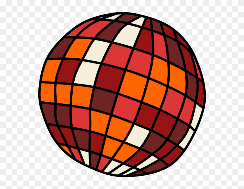Disco Ball, Red, Orange, Png - Circle Clipart