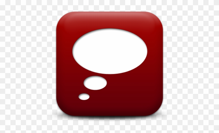 Thought Bubble Icon Red Clipart