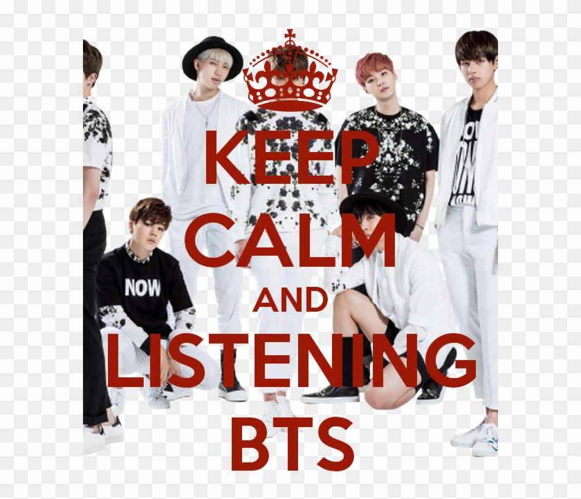 Keep Calm And Listening Bts - Poster Clipart #546652