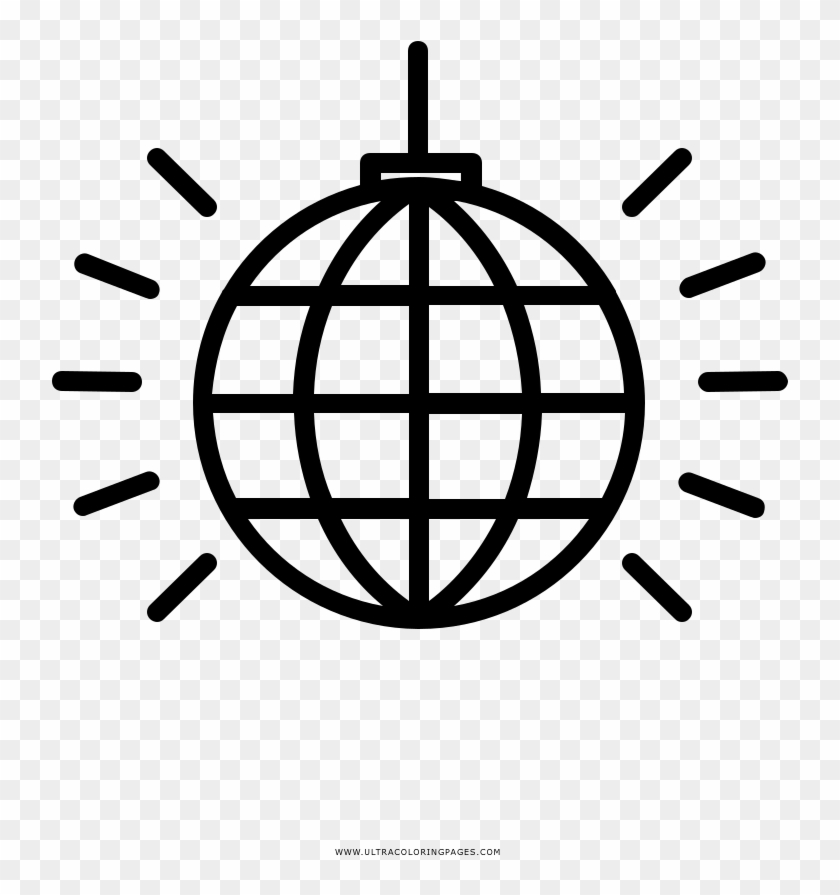 Disco Ball Coloring Page - World Noun Project Clipart #546676