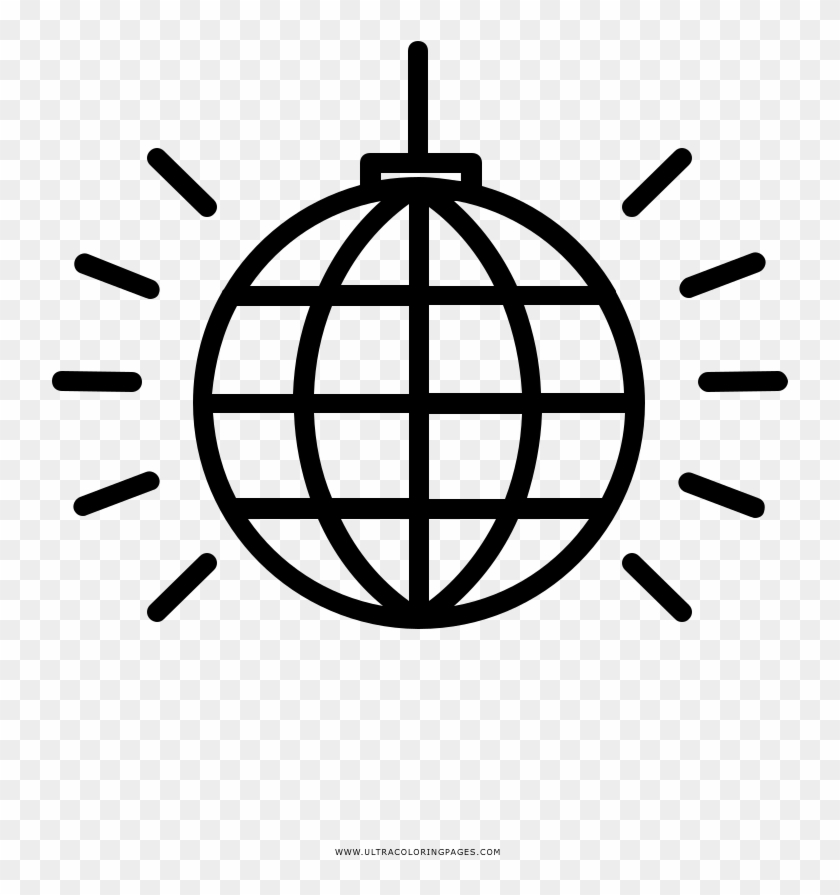 Disco Ball Coloring Page - World Noun Project Clipart