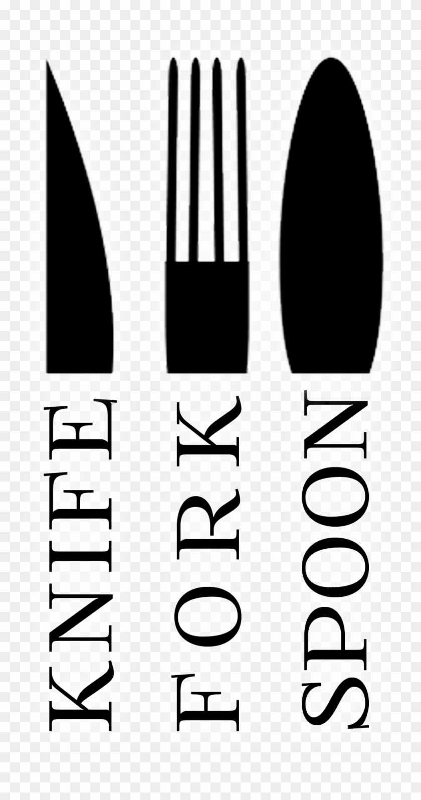 Knife Fork & Spoon - Knife Fork Spoon Clipart
