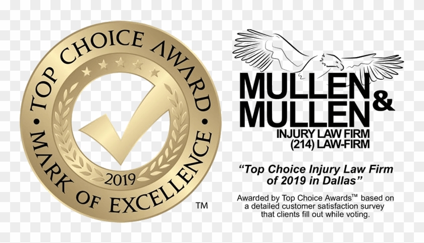 “top Choice Injury Law Firm Of 2019 In Dallas” From - Emblem Clipart #547052