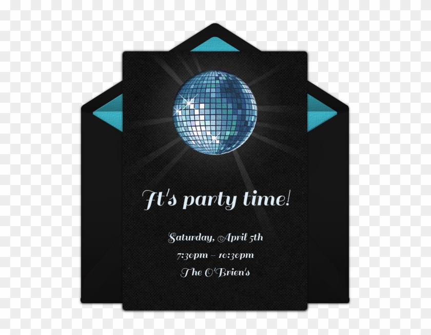 Disco Ball Online Invitation - Birthday Clipart #547350