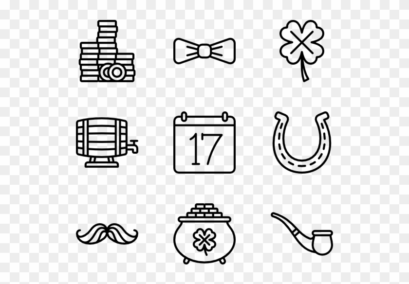 Saint Patrick Day - Good Luck Icons Clipart #547809
