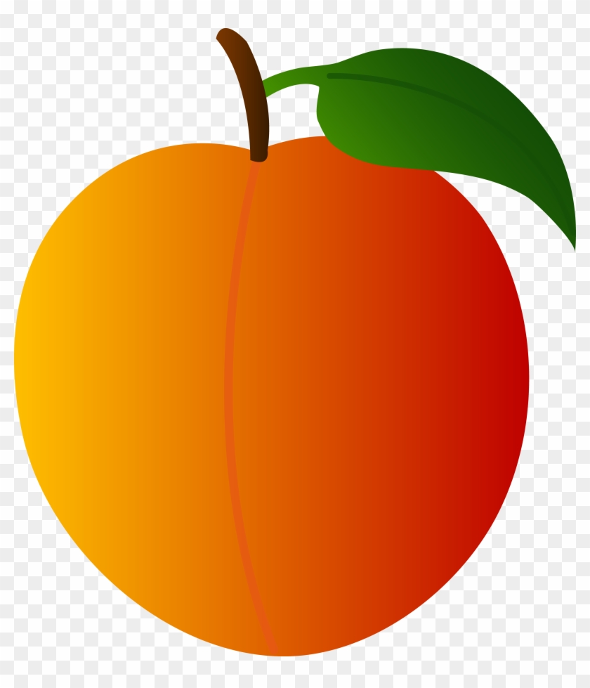Peach Clip Art Free - Peach Fruit Clip Art - Png Download