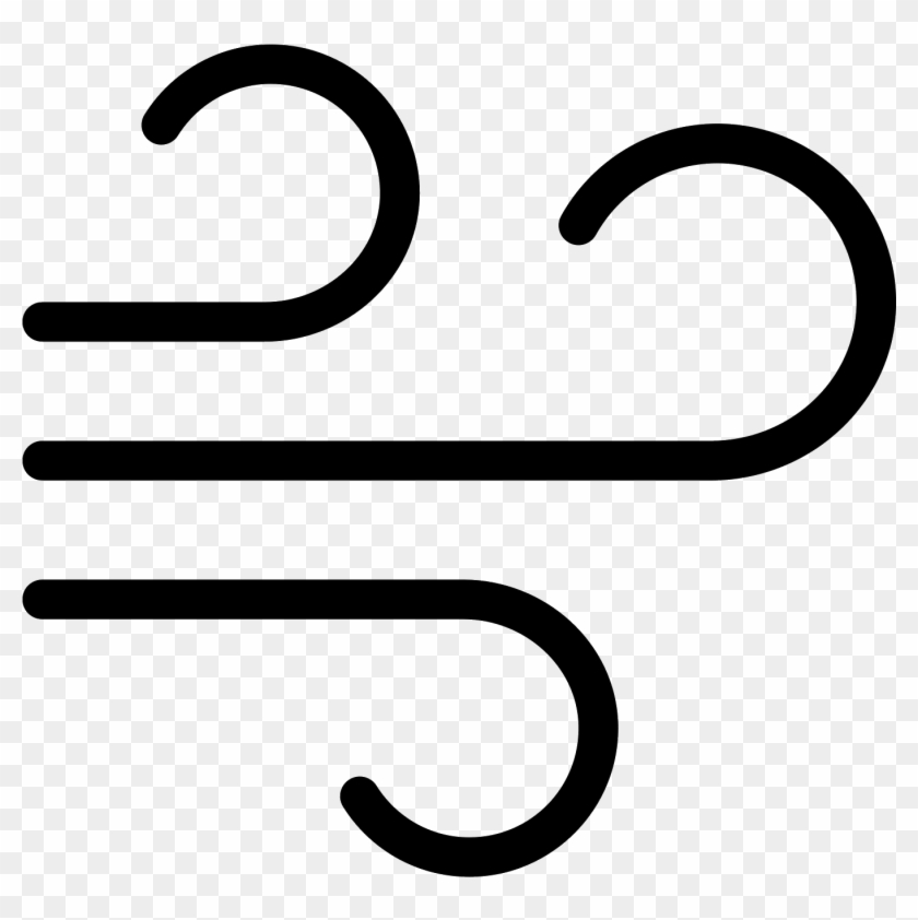 Wind Png Graphic Black And White - Wind Icon Png Clipart #548093