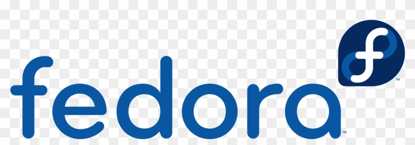 Fedora Logo And Wordmark - Fedora Linux Logo Png Clipart