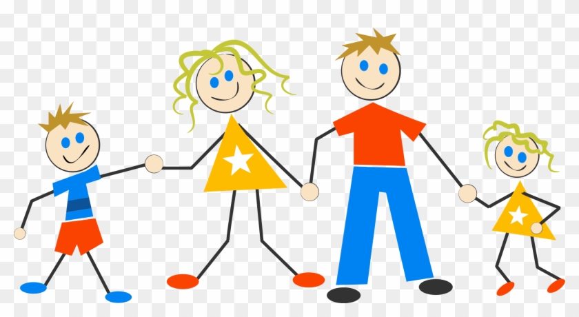 Stick Figure Family Png - Stick Figure Family Of 4 Clipart #548793