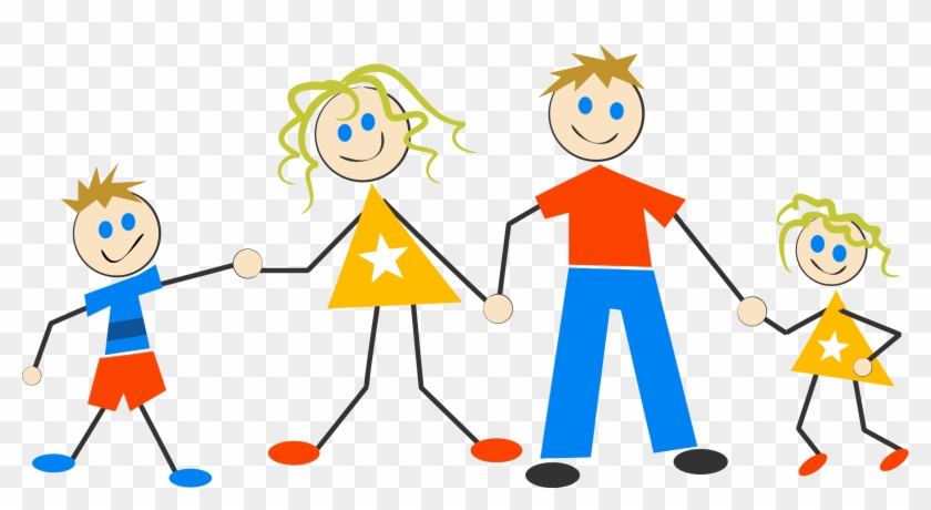 Stick Figure Family Png - Stick Figure Family Of 4 Clipart