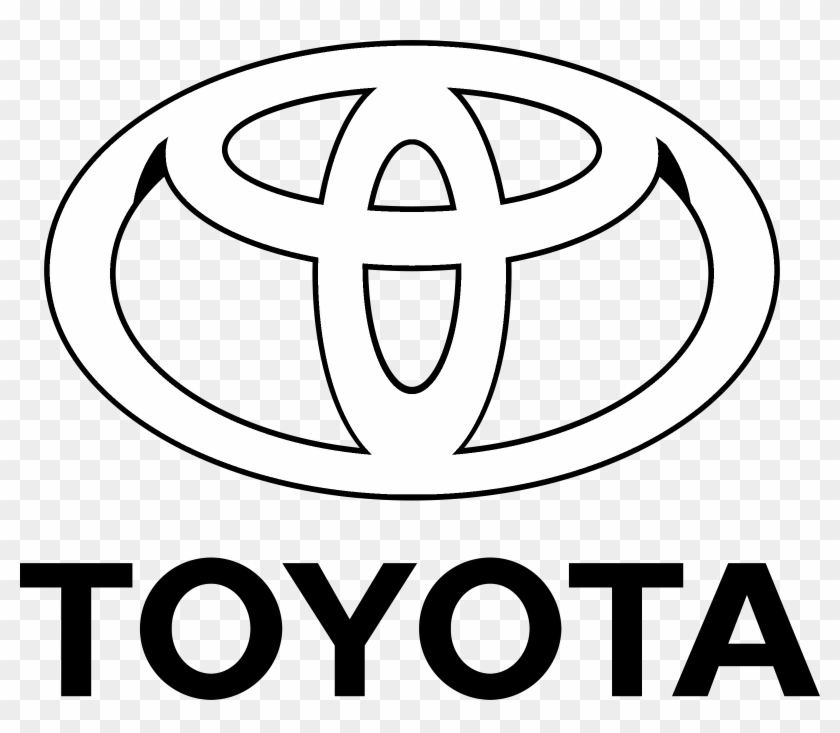 Toyota Logo Black And White - Toyota Logo White Transparent Clipart