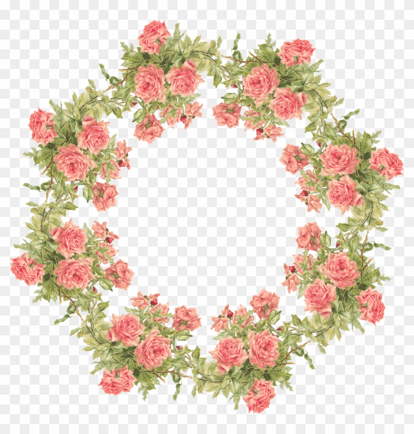 I Also Experimented With Creating A Png-tile, To Use - Round Floral Frame Transparent Clipart #548985