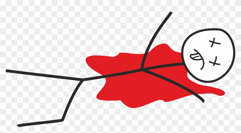 Dead Clipart Stick Figure - Stick Figure Dead Body - Png Download