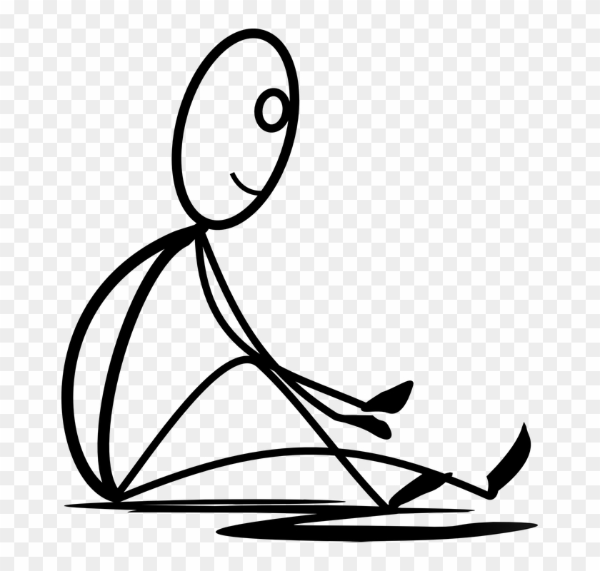 Stick Figure Sitting Png - Stick Figure Sitting Down Clipart #549014