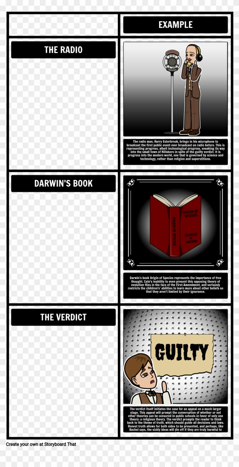 Symbolism And Themes In Inherit The Wind - Storyboard Para Radio Clipart
